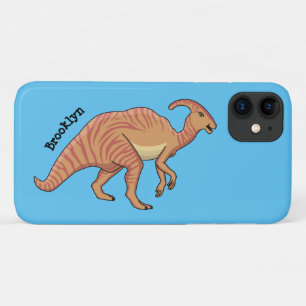 Cute parasaurolophus dinosaur cartoon illustration Case-Mate iPhone case