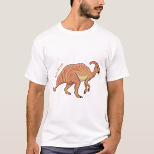 Cute parasaurolophus dinosaur cartoon illustration T-Shirt