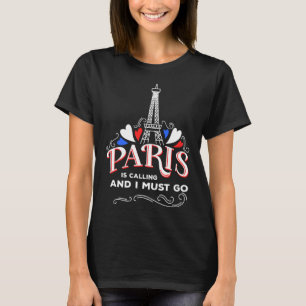 Cute Paris France Vacation Lovers Funny Travel Chr T-Shirt