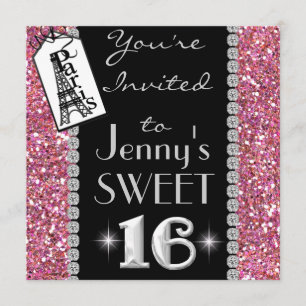 Cute Paris Multi Purpose GLAM Party Invitation