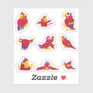 Cute Parot Stickers
