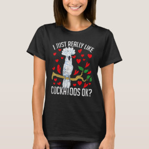 Cute Parrot Animal Bird Girls Women Cockatoo T-Shirt