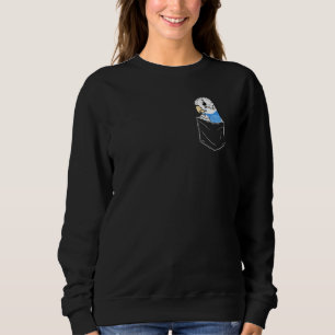 Cute Parrot In A Pocket I Blue Budgie Budgerigar Sweatshirt