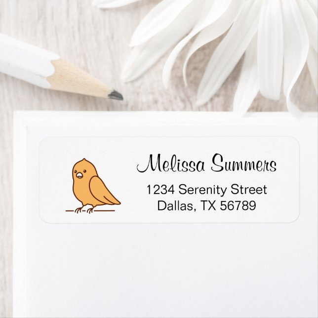 Cute Parrot Parakeet Pet Bird Return Address (Insitu)