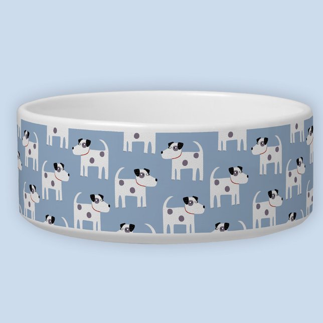 Cute Parson Jack Russell Terrier Dog Bowl (Jack Russell Parson Terrier dog pattern pet bowl)