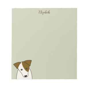 cute Parson Jack Russell Terrier personalised Notepad