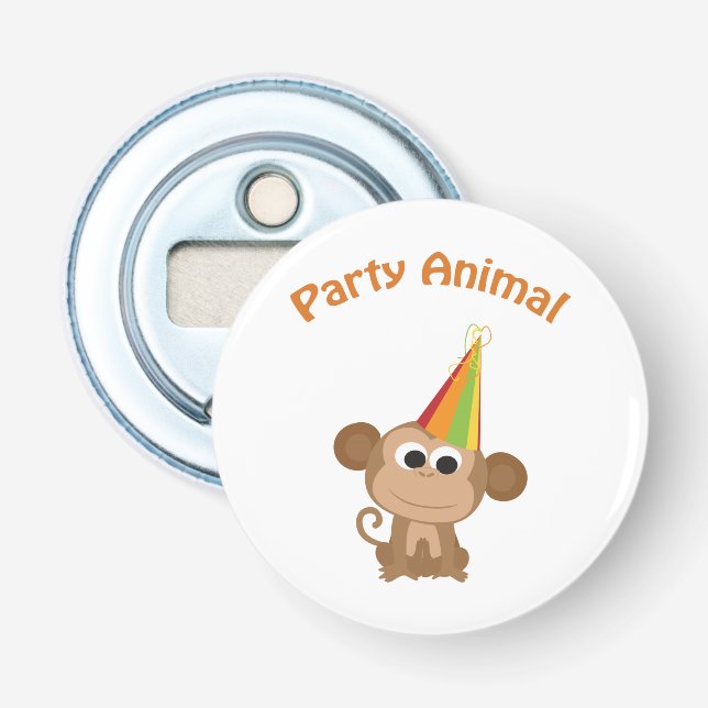 Cute Party Animal Monkey Bottle Opener (Front)