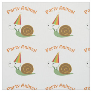Cute Party Animal Snail Fabric