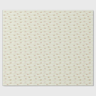 Cute Party Dachshund Stripes Wrapping Paper