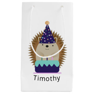 Cute Party Hedgehog Small Gift Bag
