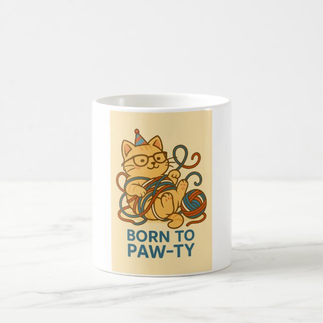 Cute Party Kitty Coffee Cup (Center)