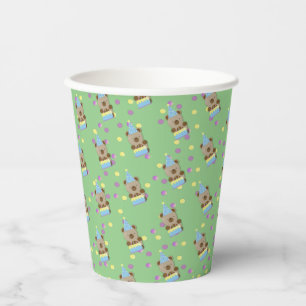 Cute Party Teddy Bear Birthday  Paper Cups