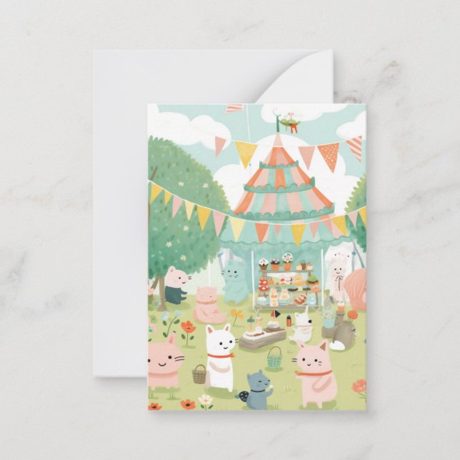 Cute party themed. Birthday Card (Front)