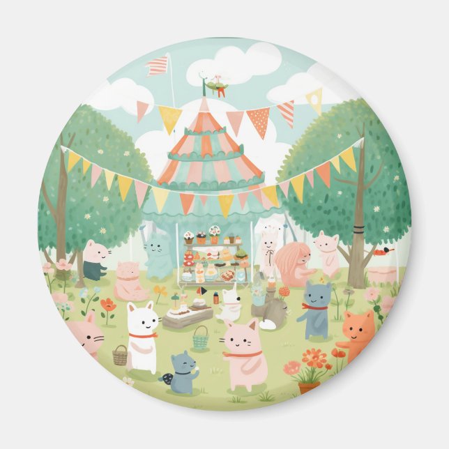 Cute party themed. Birthday Magnet (Front)