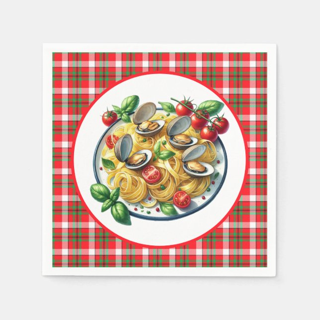 Cute pasta lovers dinner  napkin (Front)