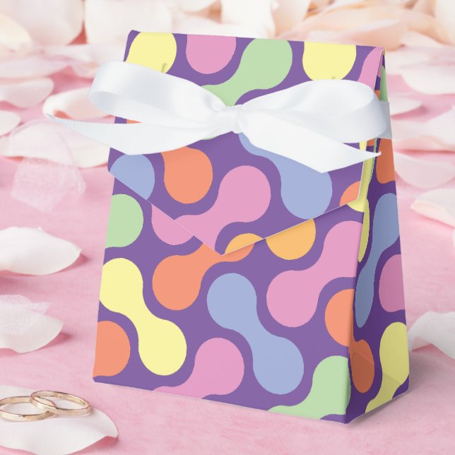Cute Pastel Abstract Candy Blob Pattern Favour Box (Wedding)