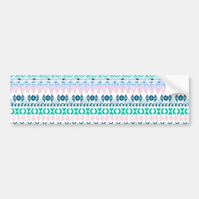 Cute pastel art patterns bumper sticker (Front)