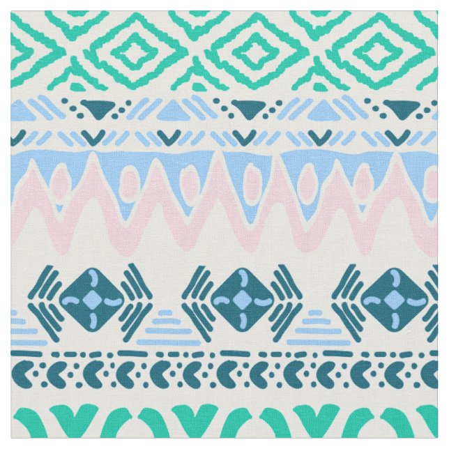 Cute pastel art patterns fabric (Close Up)