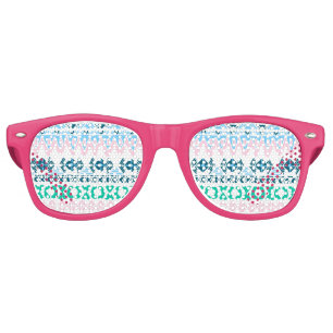 Cute pastel art patterns retro sunglasses