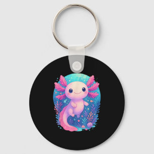 Cute Pastel Axolotl Underwater Ocean Animal  Key Ring