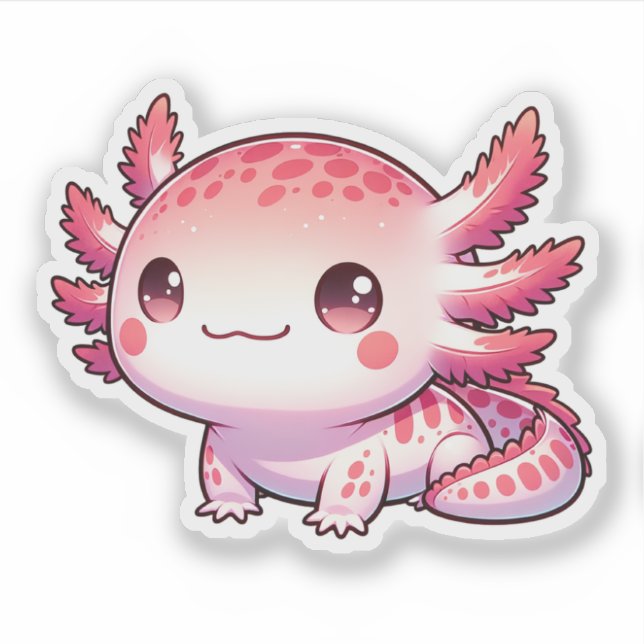 Cute Pastel Axolotls New Designs Vinyl  St (Front)