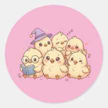 Cute Pastel Baby Chicks Sticker Sheet