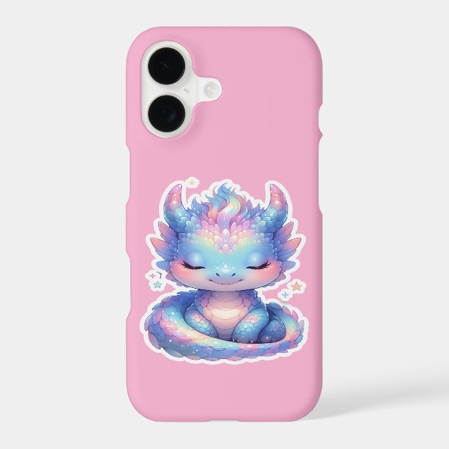 Cute Pastel Baby Dragon  iPhone Case (Back)