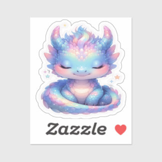 Cute Pastel Baby Dragon Sticker
