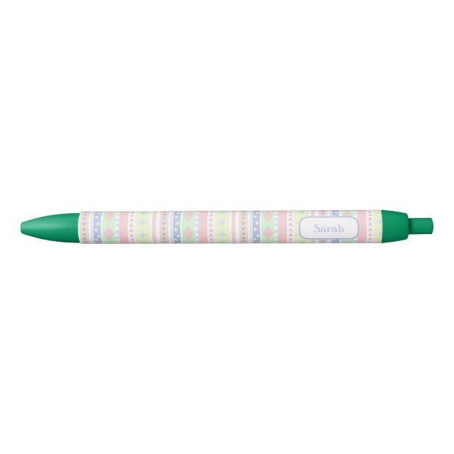 Cute Pastel Baby Print Black Ink Pen (Front)