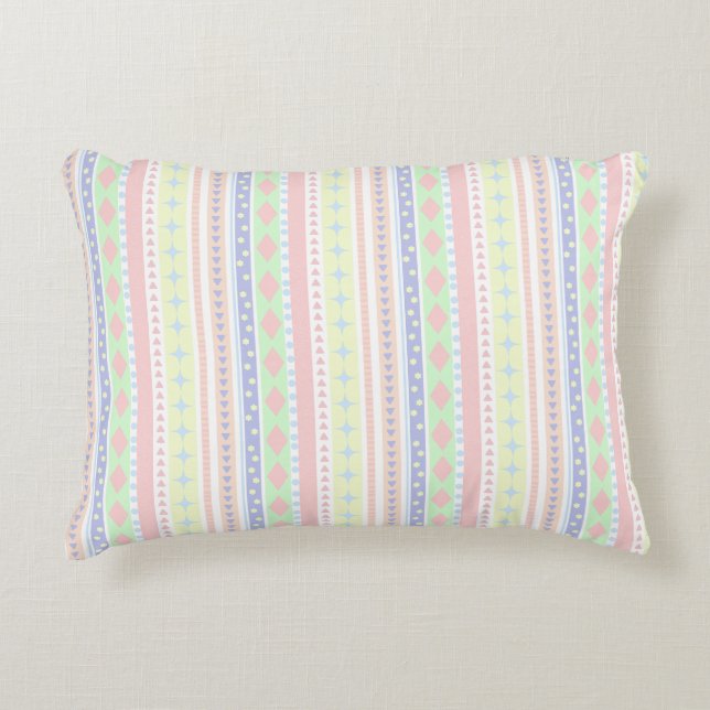 Cute Pastel Baby Print Decorative Cushion (Front)