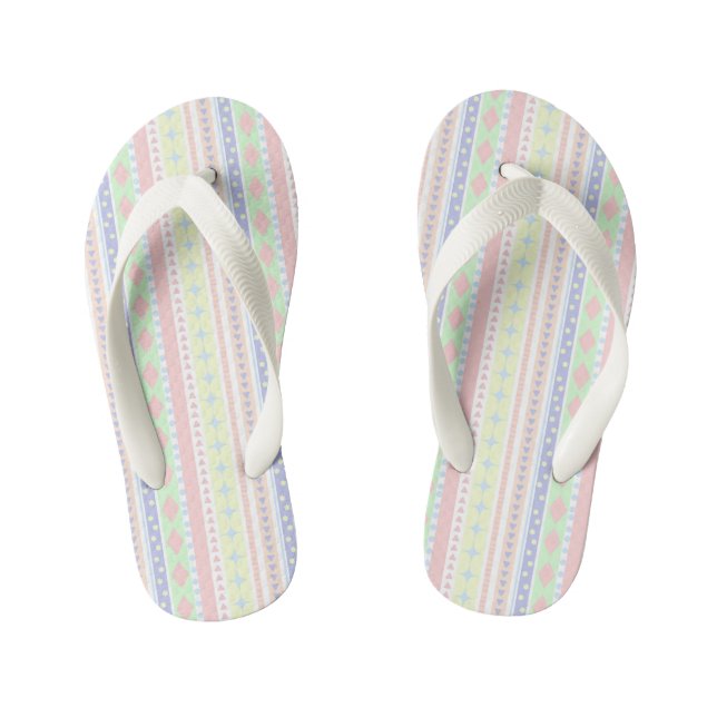 Cute Pastel Baby Print Kid's Jandals (Footbed)