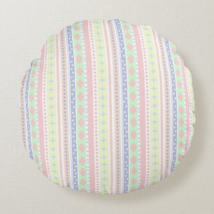 Cute Pastel Baby Print Round Cushion