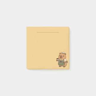 Cute Pastel Barista Capybara Post-it Notes