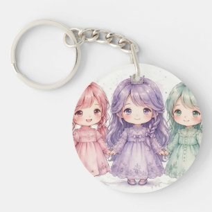 Cute Pastel Best Friends Porte-clés en acrylique Key Ring