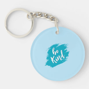 Cute Pastel Blue Motivational Key Ring