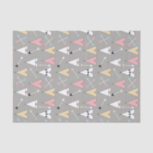 Cute Pastel Bohemian Teepees and Arrows Tissue Paper