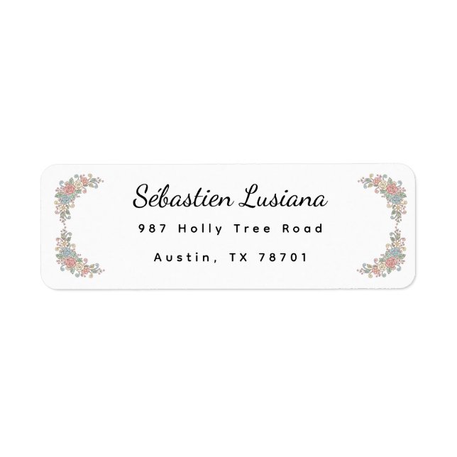 Cute Pastel Boho Rainbow Baby Shower Address (Front)