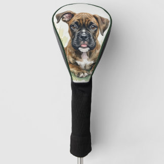 Cute Pastel Boxer Puppy Golf Head Cover