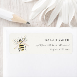 Cute Pastel Bumble Bee Neutral Address