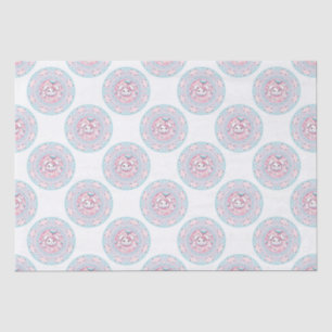 Cute Pastel Candy Kawaii Bunny Polka Dot Mandala Tissue Paper