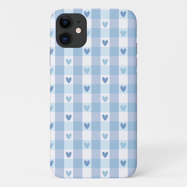 Cute Pastel Chequered Love Design Case-Mate iPhone Case (Back)
