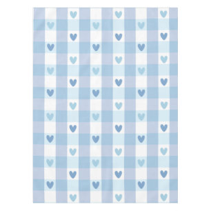 Cute Pastel Chequered Love Design Tablecloth
