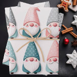 Cute Pastel Christmas Gnomes, Pink Blue Grey Wrapping Paper Sheet<br><div class="desc">Embrace the festive spirit with our enchanting pastel Christmas gnome wrapping paper sheets. These sheets are a delightful blend of tradition and contemporary style, featuring adorable gnomes in soft hues of pink, blue, and grey. The gentle pastel palette brings a fresh and modern twist to the classic holiday theme, making...</div>