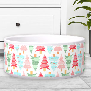 Cute Pastel Christmas Tree Pattern Dog Pet