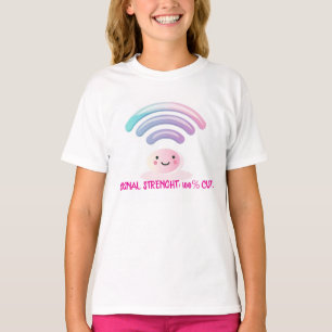 Cute Pastel Cloud Baby T-Shirt with WiFi Signal