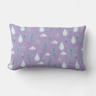 Cute Pastel Cloud Pattern Throw Pillow" Lumbar Cushion