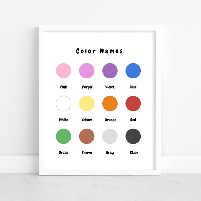 Cute Pastel Colour Baby Nursery Education Poster (Creator Uploaded)
