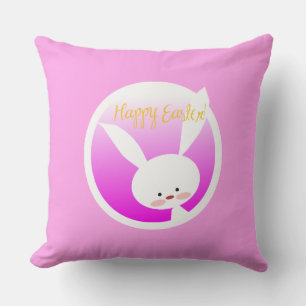 Cute Pastel Colour Easter Bunny Happy Easter Cushion