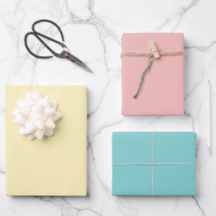 Cute Pastel Colour Wrapping Paper Sheet