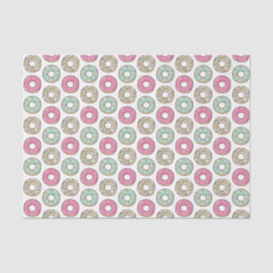 Cute Pastel Coloured Icing Doughnuts Pattern Tissue Paper
